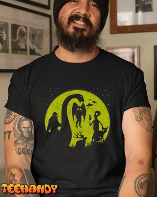 Bigfoot Loch Ness Monster And Mothman Ufos Chupacabra Alien T Shirt img3 C1