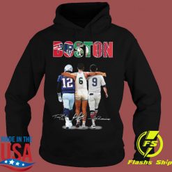 Boston Sports Teams Bill Russell, Tom Brady And Ted Williams Signatures Shirt