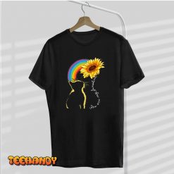 Cat Sunflower Rainbow For Cat Lovers Cat Mom Lady Women T Shirt img2 C9
