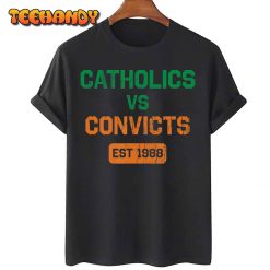 Catholics Vs Convicts 1988 Retro Vintage Distressed T Shirt img1 C11