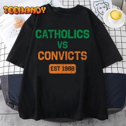 Catholics Vs Convicts 1988 Retro Vintage Distressed T-Shirt