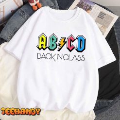 Cute Teacher ABCD Back In Class Colorful Back To School Rock T Shirt img1 8