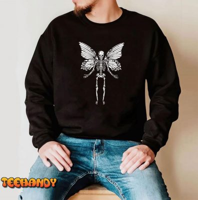 Fairycore Aesthetic Gothic Butterfly Skeleton Fairy Grunge T Shirt img2 C4