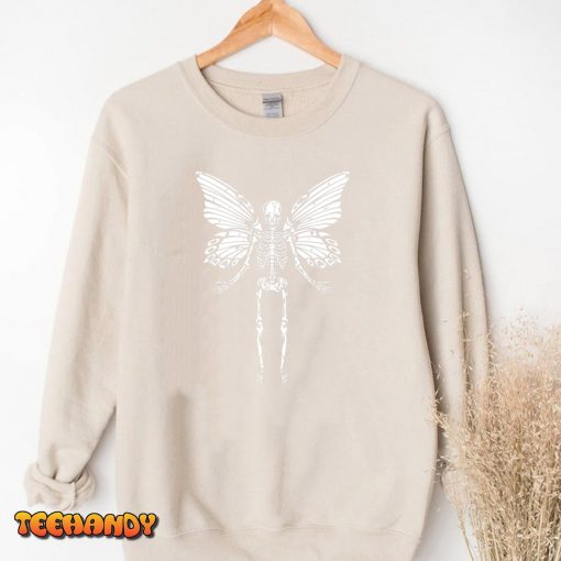 Fairycore Aesthetic Gothic Butterfly Skeleton Fairy Grunge T-Shirt