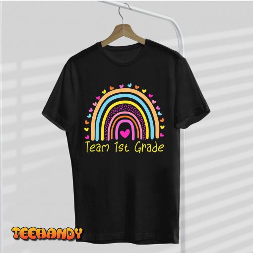 First Team 1st Grade Teacher Rainbow T-Shirt