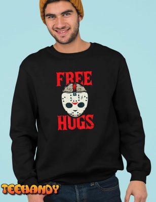 Free Hugs Lazy Halloween Costume Scary Creepy Horror Movie T Shirt img3 C5