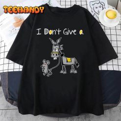 Funny MOUSE WALKING A DONKEY I Dont Give Rats Ass Mouse T Shirt img2 C12