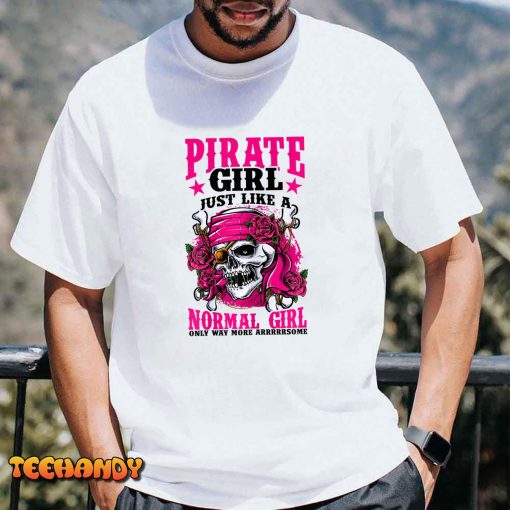 Funny Pirate Shirt Women Jolly Roger Girls Freebooter T-Shirt