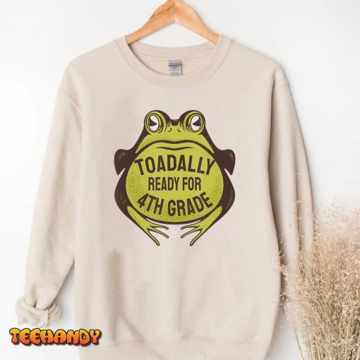 Funny Toad Frog Pun – Toadally Ready for Fourth Grade T-Shirt