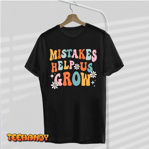 Groovy Growth Mindset Positive Retro Teacher Back To School T-Shirt