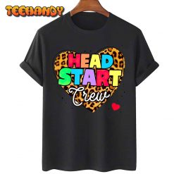 Headstart Crew Heart Leopard Back To School For Teacher Kids T Shirt img1 C11