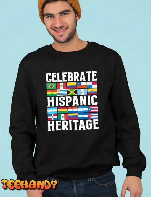 Hispanic Heritage Month Latino Flag all Countries T-Shirt