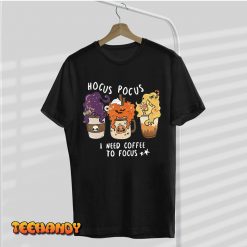 Hocus Pocus I Need Coffee to Focus Halloween Teacher Womens T-Shirt