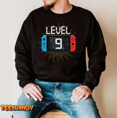 Kids Level 9 Birthday Boy 9 Year Old Video Games Gaming Gift Kids T Shirt img3 C4