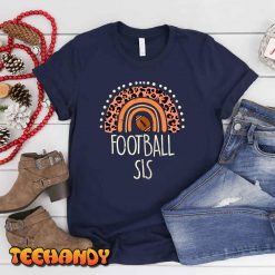 Leopard Rainbow American Football Sis Fsmily Matching Sister T Shirt img3 3