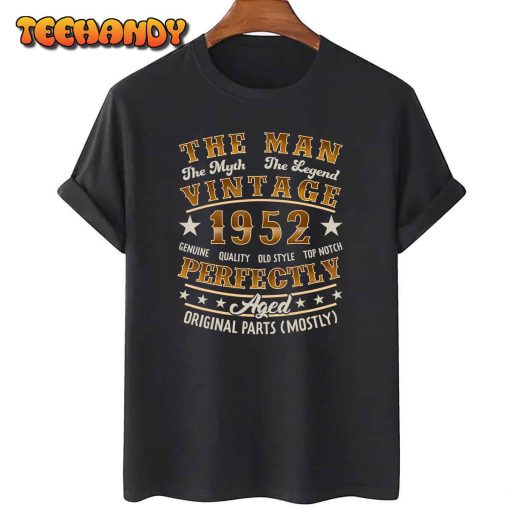 Mens Man Myth Legend Vintage 1952 70th Birthday For 70 Years Old T-Shirt