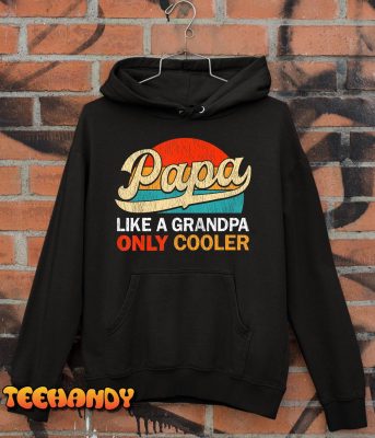 Mens PAPA like a Grandpa only cooler Funny dad definition retro T Shirt img2 C10