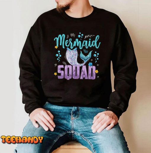 Mermaid Squad party Mermaid Birthday matching Set Family T-Shirt