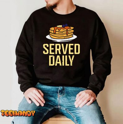 Pancakes Served Daily American Football Funny Sports Lineman T Shirt img3 C4