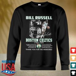 Rip Bill Russell T Shirt Boston Celtics 1956 1969 Thank You For The Memories T Shirt 3