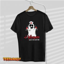 Shots For Everyone Lazy Halloween Costume Funny Ghost Nurse T-Shirt