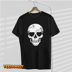 Skull Heart Eyes Lazy Halloween Costume Cute Skeleton Bones T-Shirt