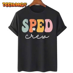 Sped Crew Retro Groovy Vintage Happy First Day Of School T Shirt img1 C11