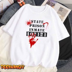 State Prison Inmate bloody Vintage 103121 Halloween costume T Shirt img2 8