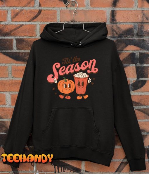 Tis’ The Season Pumpkin And Spice Retro Halloween Fall Party T-Shirt