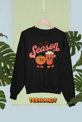 Tis The Season Pumpkin Spice Funny Fall Vibes Autumn Retro T Shirt img1 C6