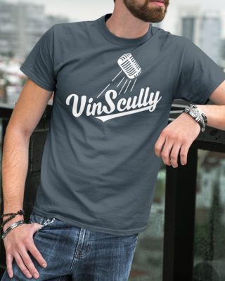 Vin Scully Microphone T Shirt 3