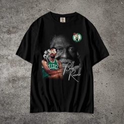 Vintage NBA Legend Bill Russell Signature Rip Bill Russell T-Shirt