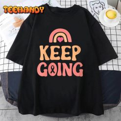 Womens Keep Going – Cancer Journey V Neck T Shirt img2 C12