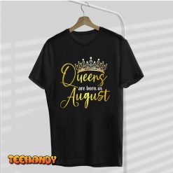 Womens Queen Was Born In August Happy Birthday Gifts For Women V Neck T Shirt img2 C9
