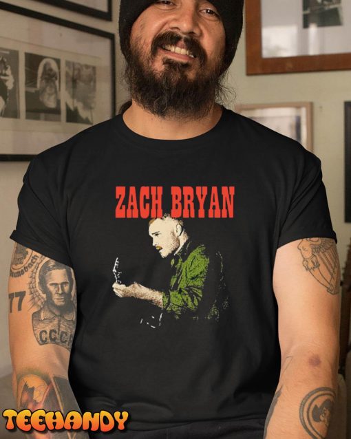 Zach Bryan Guitar Playing T-shirt