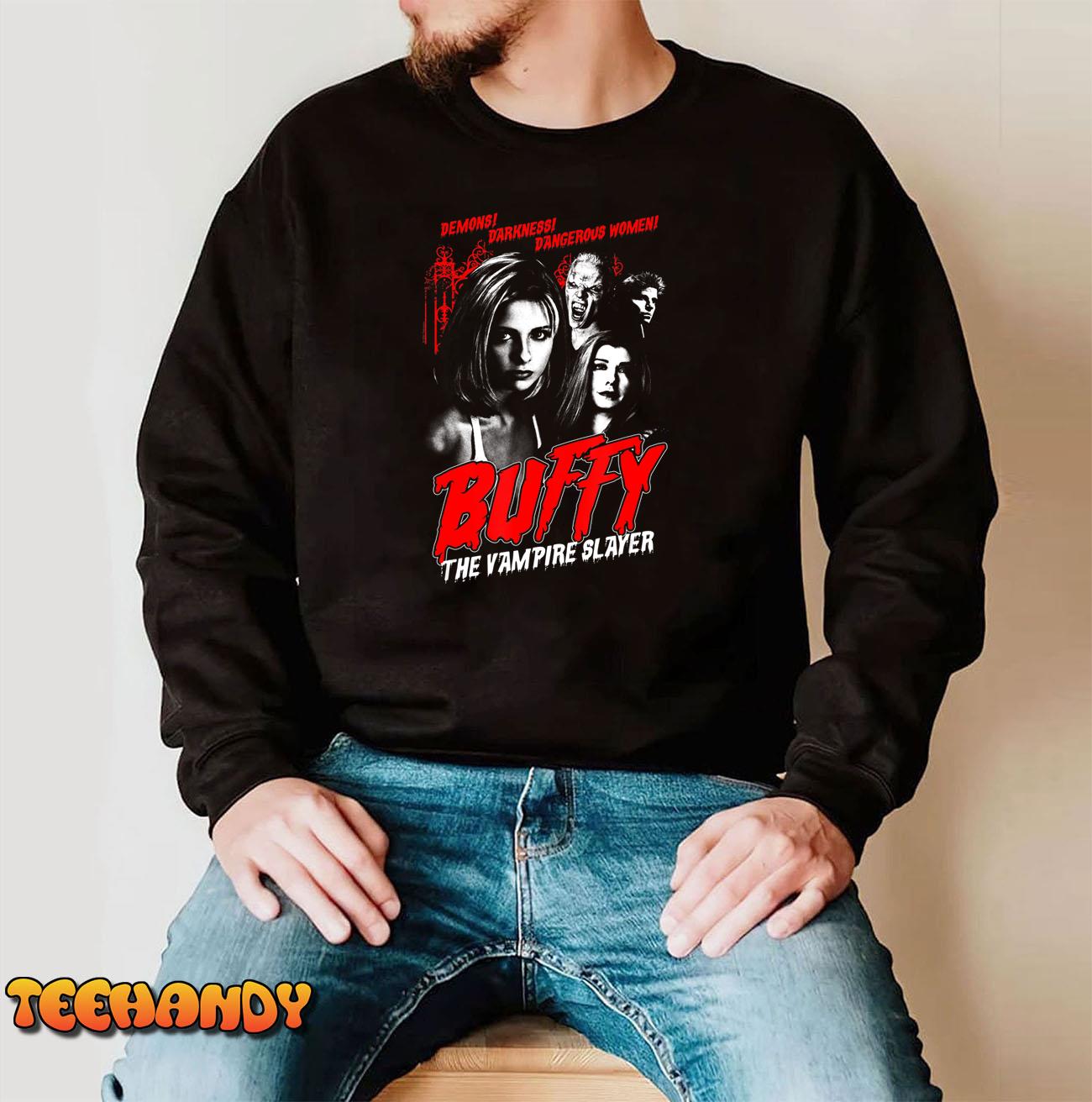 Buffy the Vampire Slayer Vintage Horror Poster T-Shirt