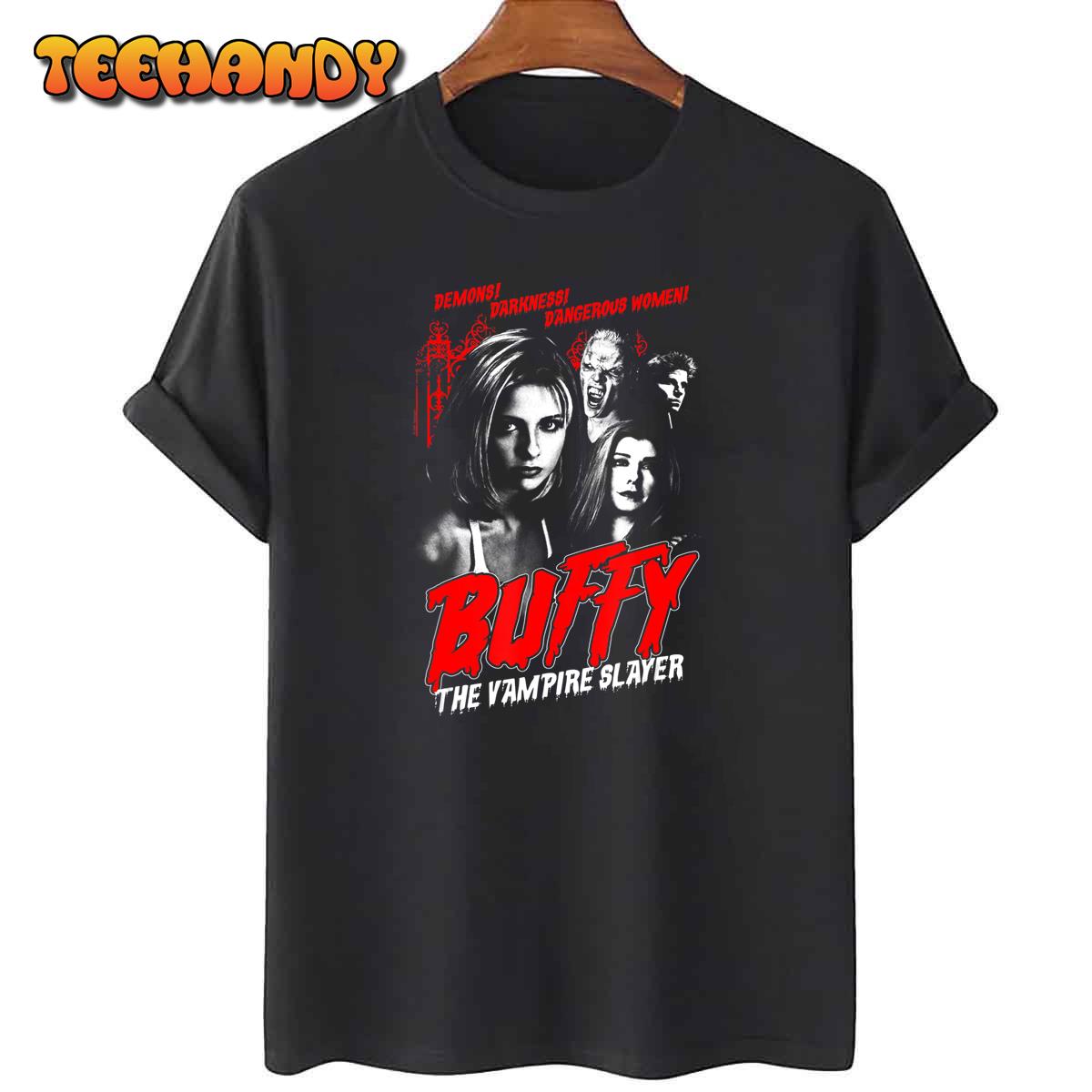 Buffy the Vampire Slayer Vintage Horror Poster T-Shirt