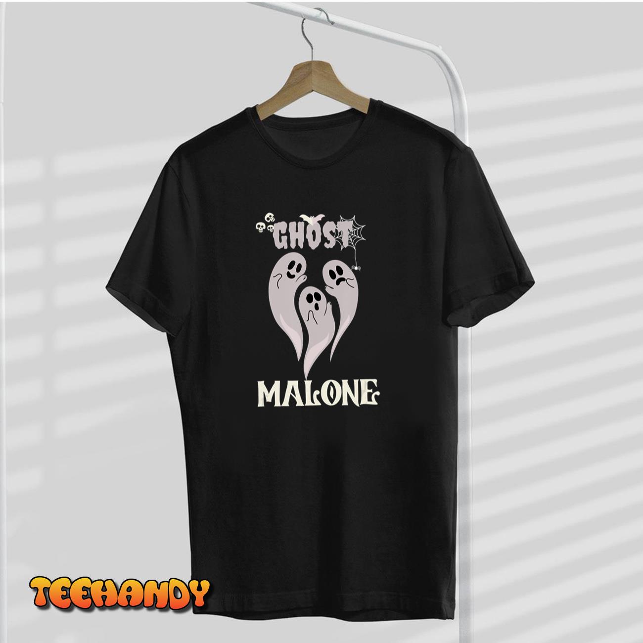 Funny Halloween Spooky Season Fall Season Cute Ghost Malone T-Shirt