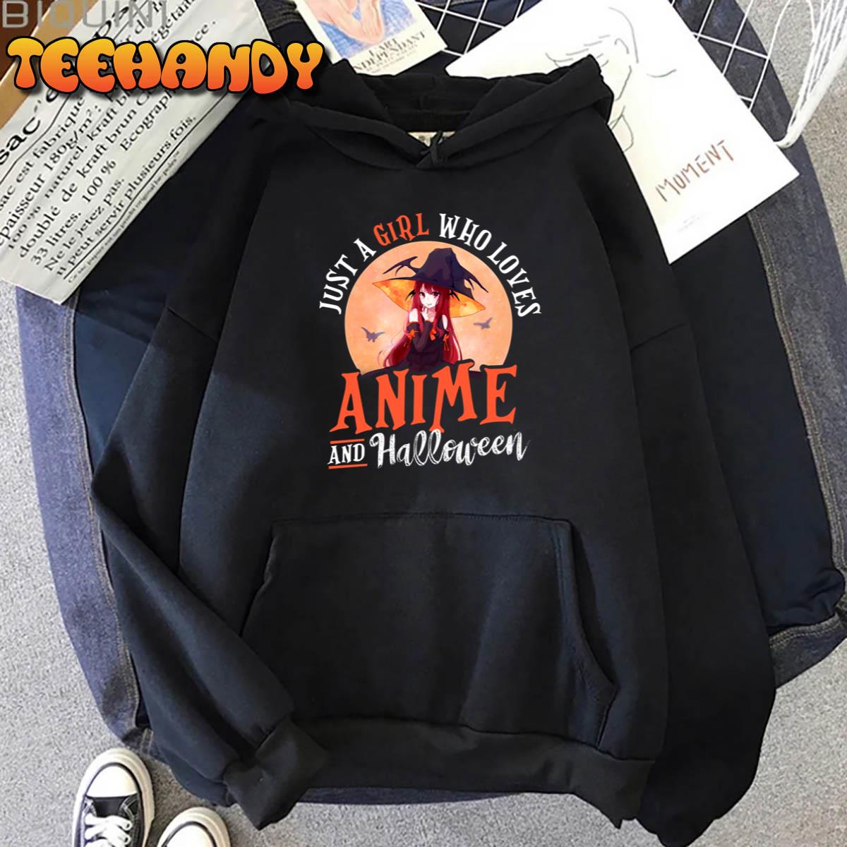 Just A Girl Who Loves Anime And Halloween Costume Unisex Hoodie