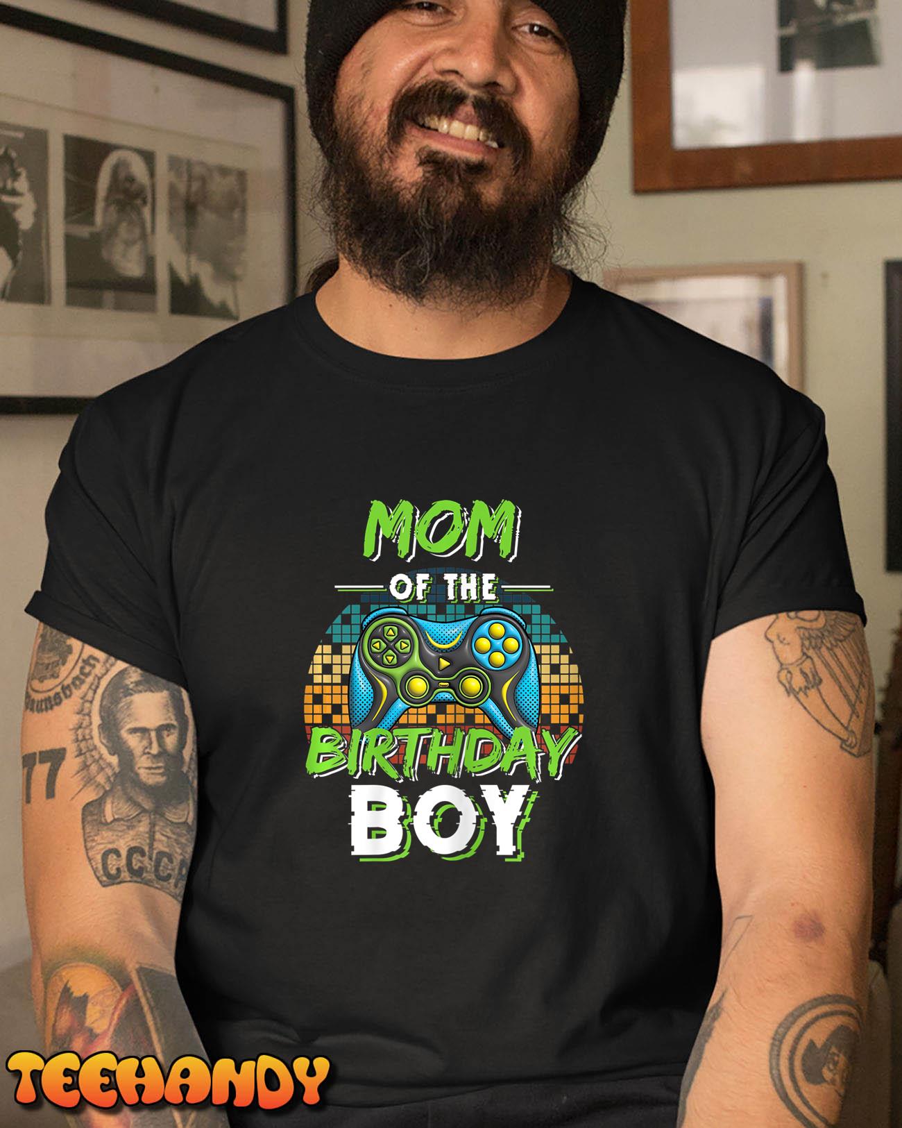 Mom of the Birthday Boy Matching Video Gamer Birthday Party T-Shirt