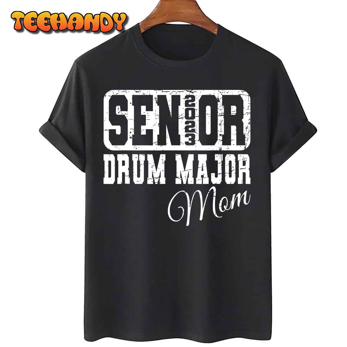 Retro Class of 2023 Senior Drum Major Matching Family Mom T-Shirt