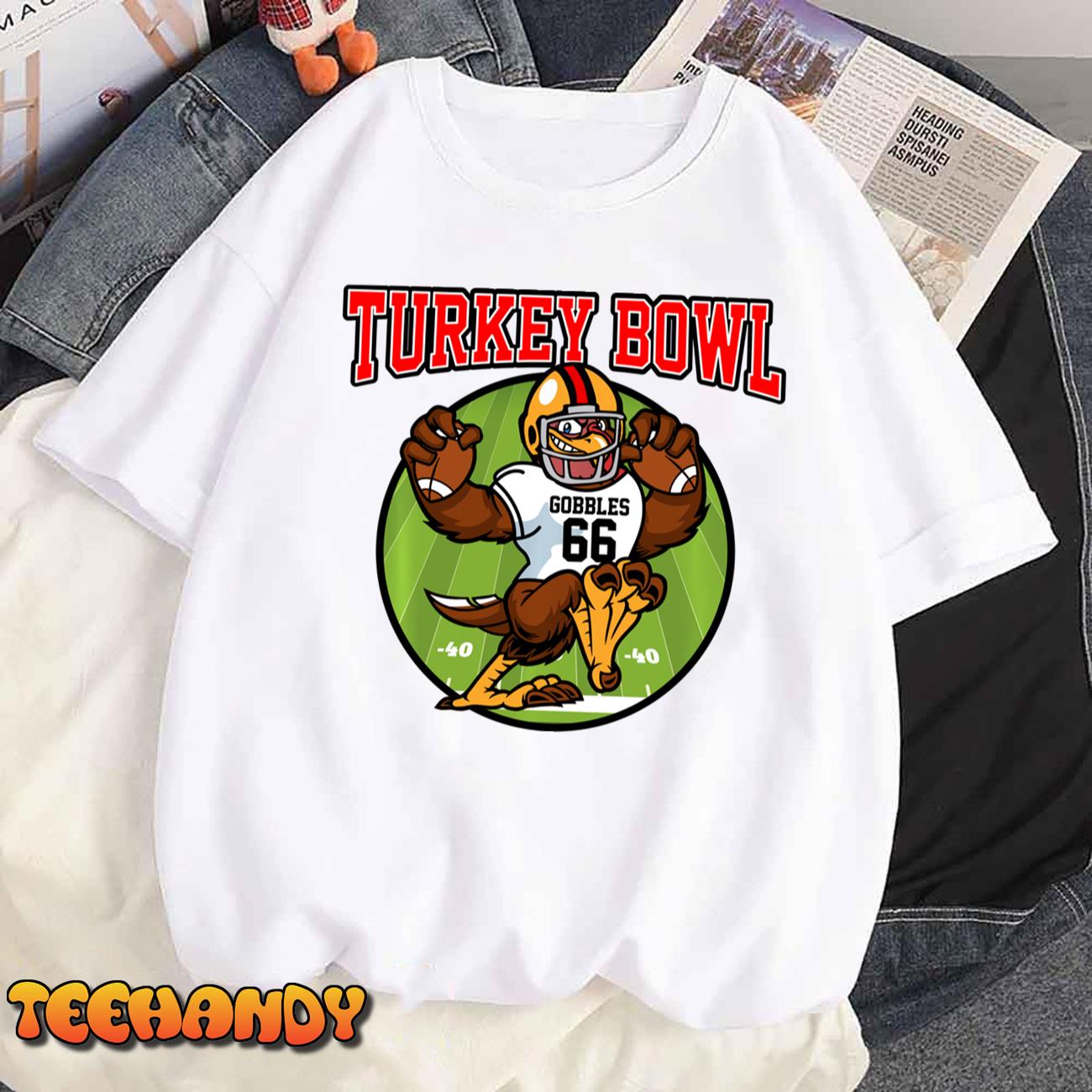 Turkey Bowl Thanksgiving  Funny Football Game Gift Pullover Hoodie