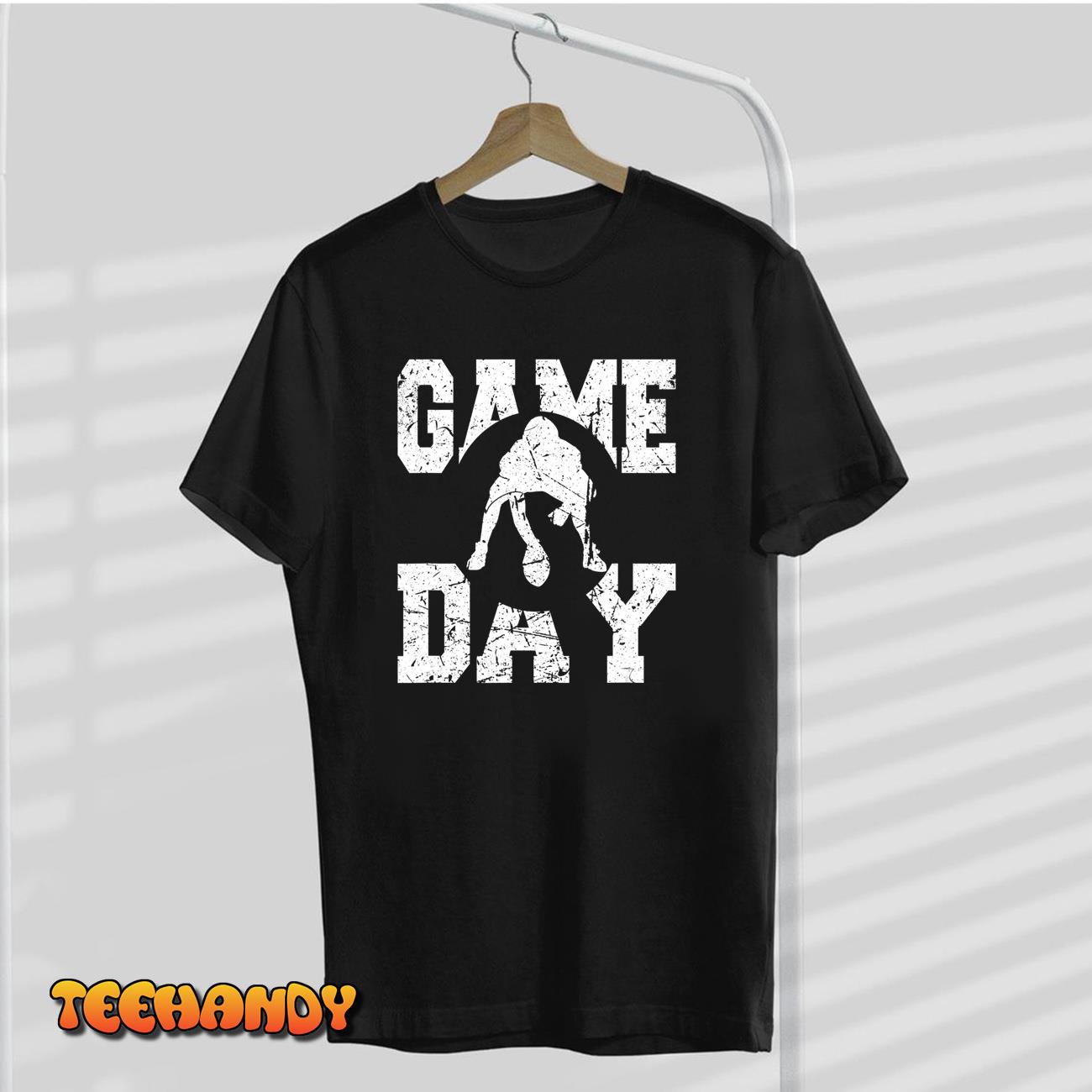 Vintage Football Game Day Footballer T-Shirt