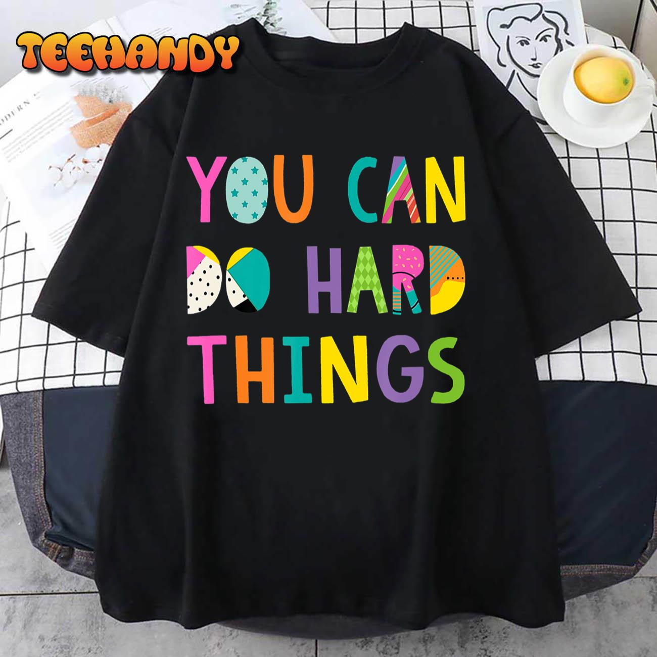 You Can Do Hard Thing Vintage Teacher Back To School T-Shirt