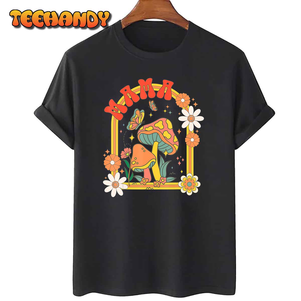 70s Daisy Groovy Mama Hippie Matching Family Reunion T-Shirt