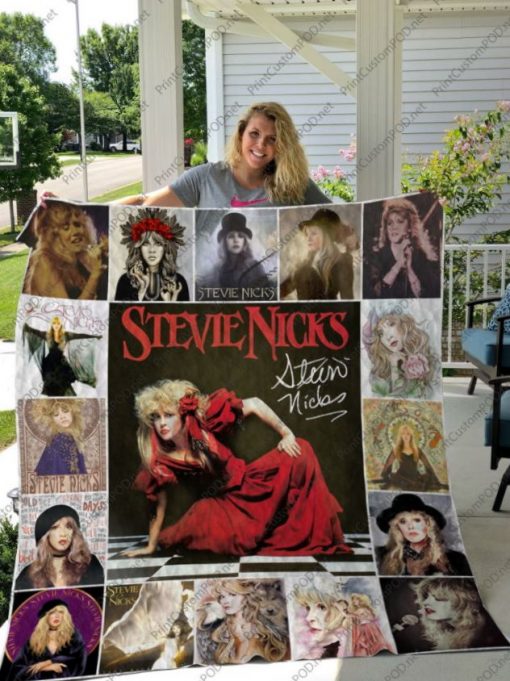 Stevie Nicks Signed Retro Quilt Blanket