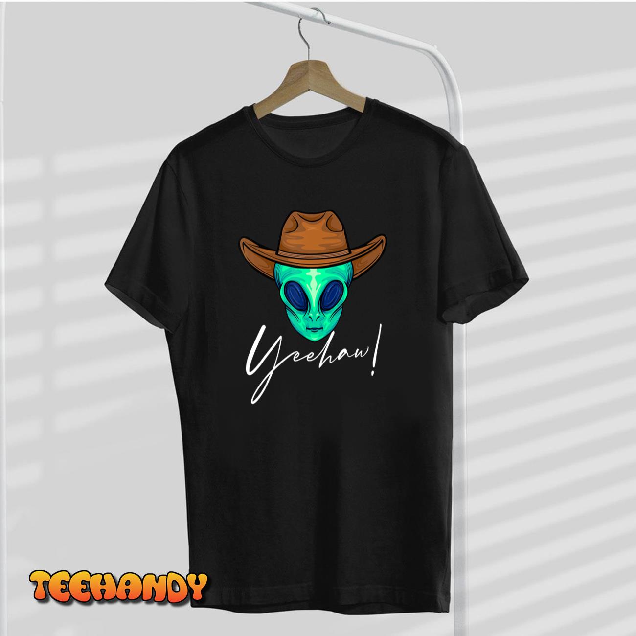 Alien Tshirt, Funny Alien Gift, Alien Lover Tee, Cowboy T-Shirt