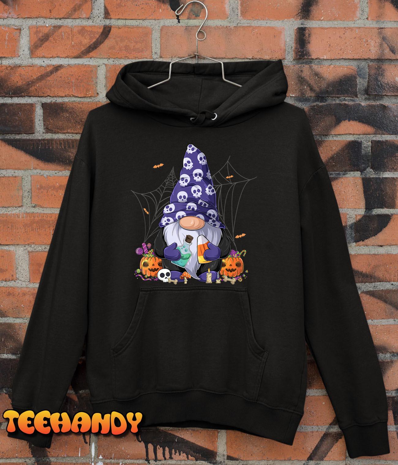 Cute Gnomes Happy Halloween Fall Candy Corn Pumpkin Unisex T-Shirt