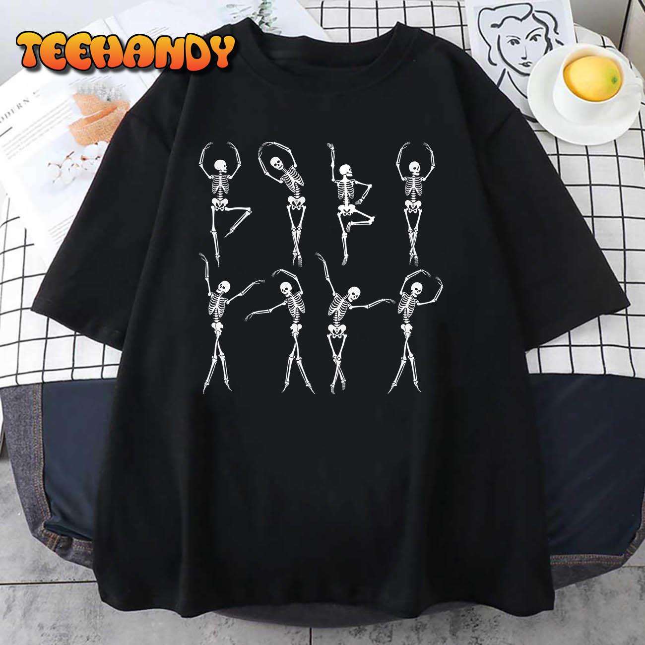 Dancing skeleton Dance Scary Halloween Men Women Boys Girl T-Shirt