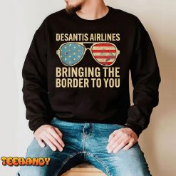 Desantis airlines bringing the border to you Retro USA Flag T-Shirt